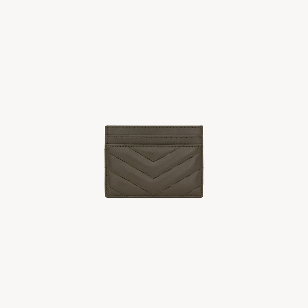 Saint Laurent “YSL” Card Case with Gold Logo - Picture 2 of 4